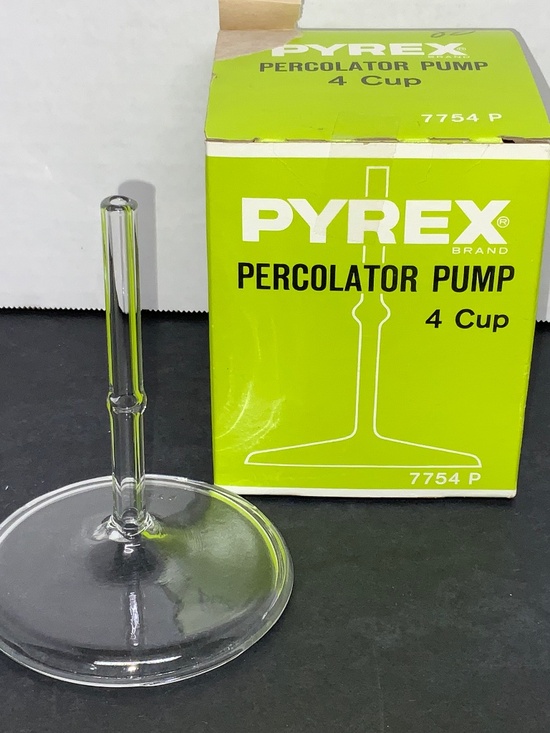 Pyrex NEW OLD STOCK Percolator Pump Range-top 4 Cup #7754 P Glass Corning Parts - Picture 1 of 5